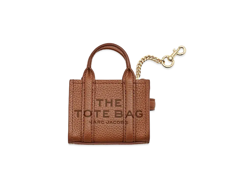 Marc Jacobs The Leather Nano Tote Charm "Argan Oil"