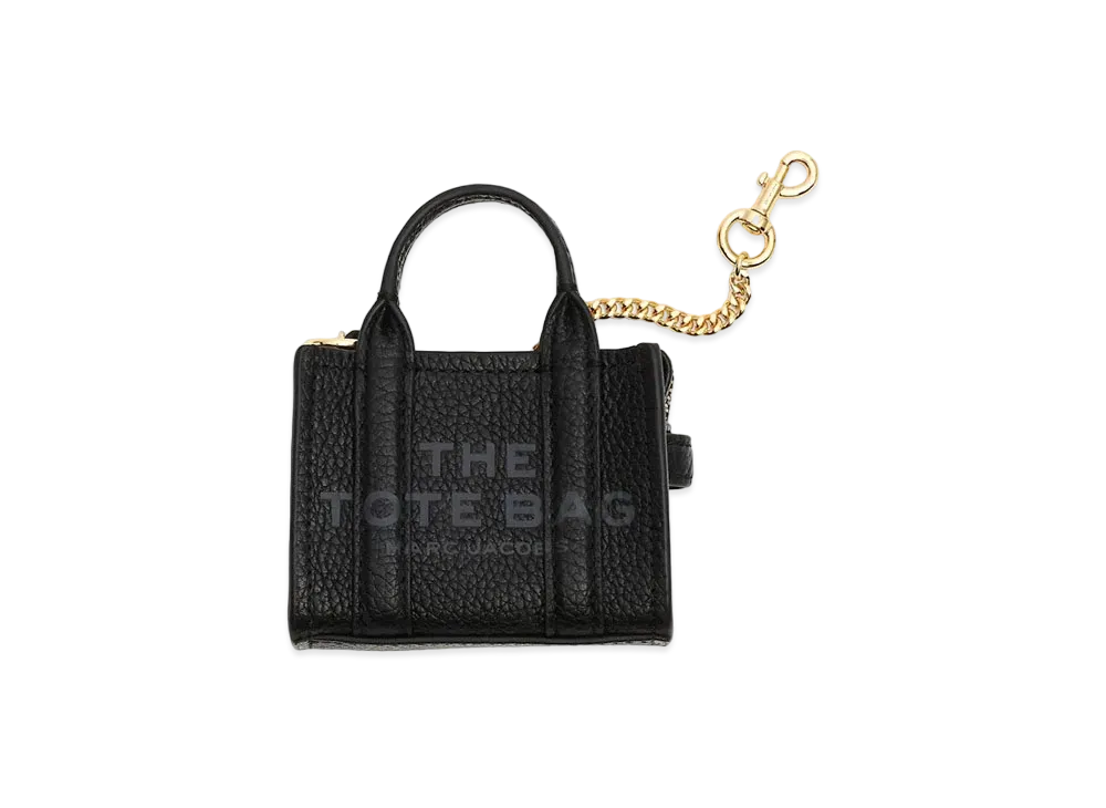 Marc Jacobs The Leather Nano Tote Charm "Black"