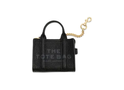 Marc Jacobs The Leather Nano Tote Charm "Black"