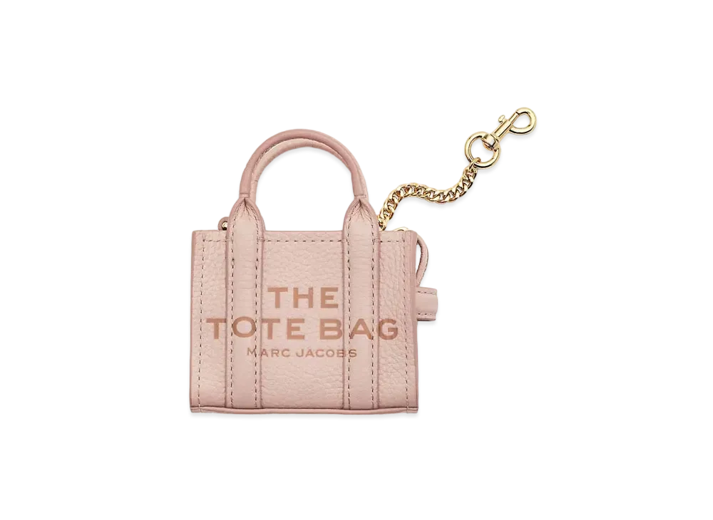 Marc Jacobs The Leather Nano Tote Charm "Rose"