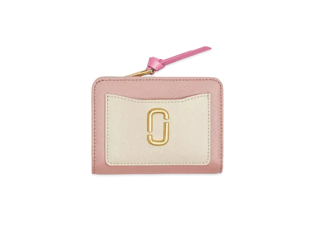 Marc Jacobs The Utility Snapshot Mini Compact Wallet "Rose Multi"