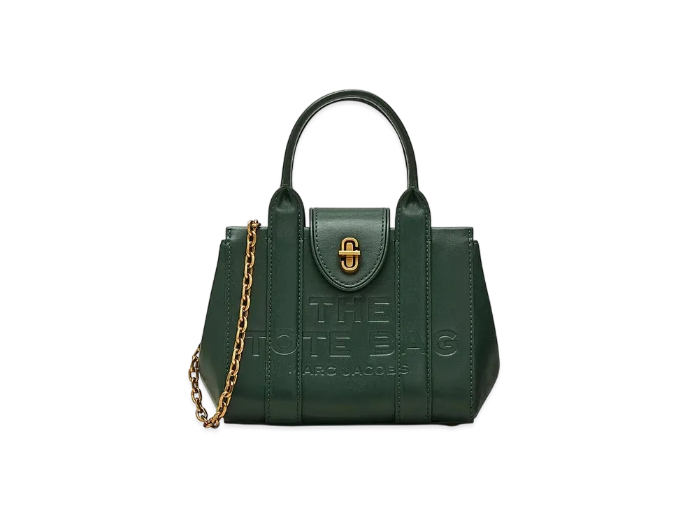 Marc Jacobs The Leather Turnlock Tote Bag Crossbody "Ivy"