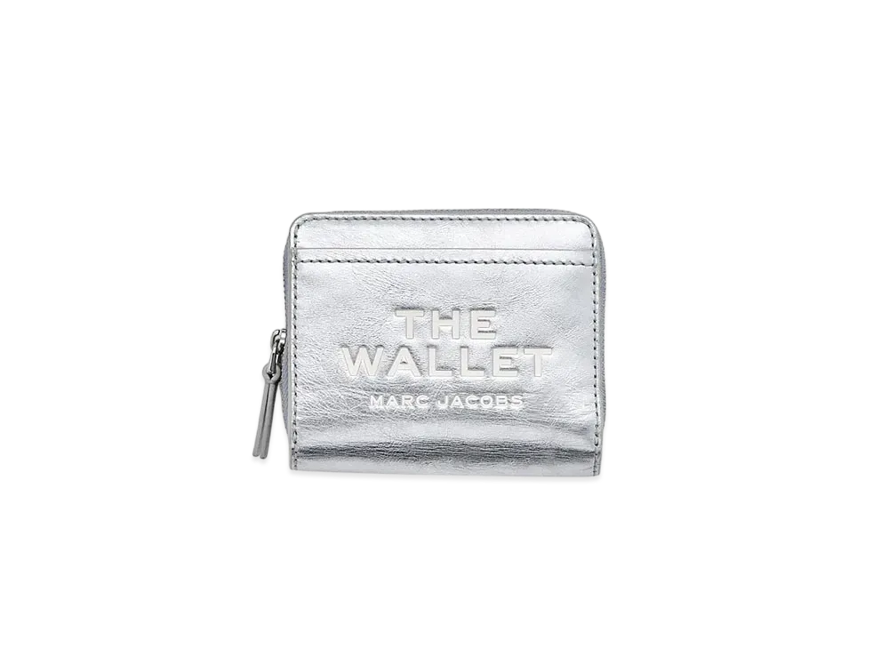 Marc Jacobs The Metallic Items Compact Wallet Mini "Metallic Silver"