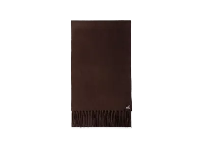 PRADA Silk And Cashmere Fringed Scarf "Brown"