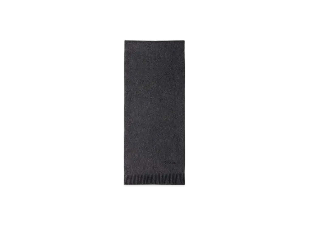 PRADA Cashmere Scarf "Dark Gray"