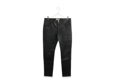 CELINE Lambskin Leather Skinny Pants "Black"