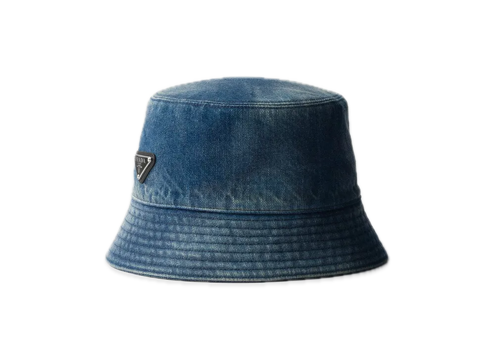 PRADA Denim Bucket Hat "Navy"