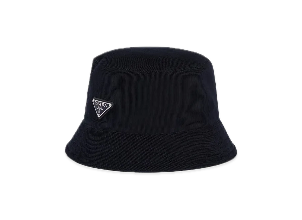 PRADA Corduroy Bucket Hat "Navy"