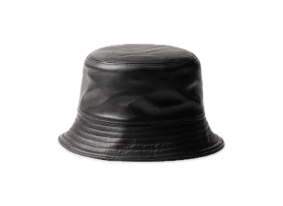 PRADA Nappa Leather Bucket Hat "Black"