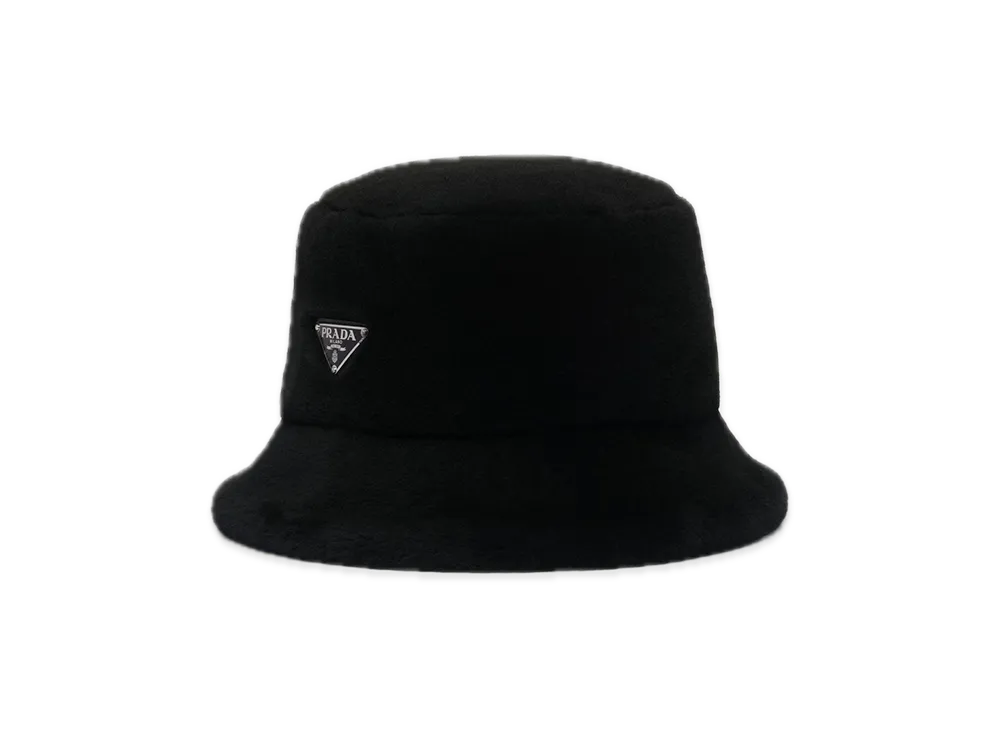 PRADA Shearling Bucket Hat "Black"