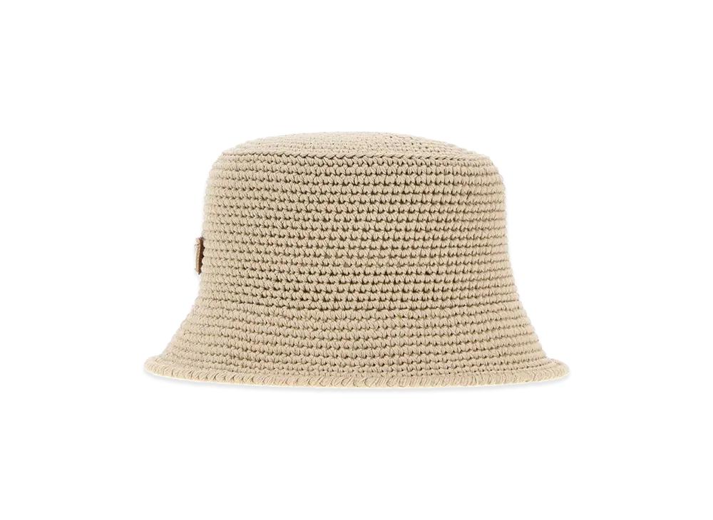 PRADA Crochet Bucket Hat "Beige/Tan"