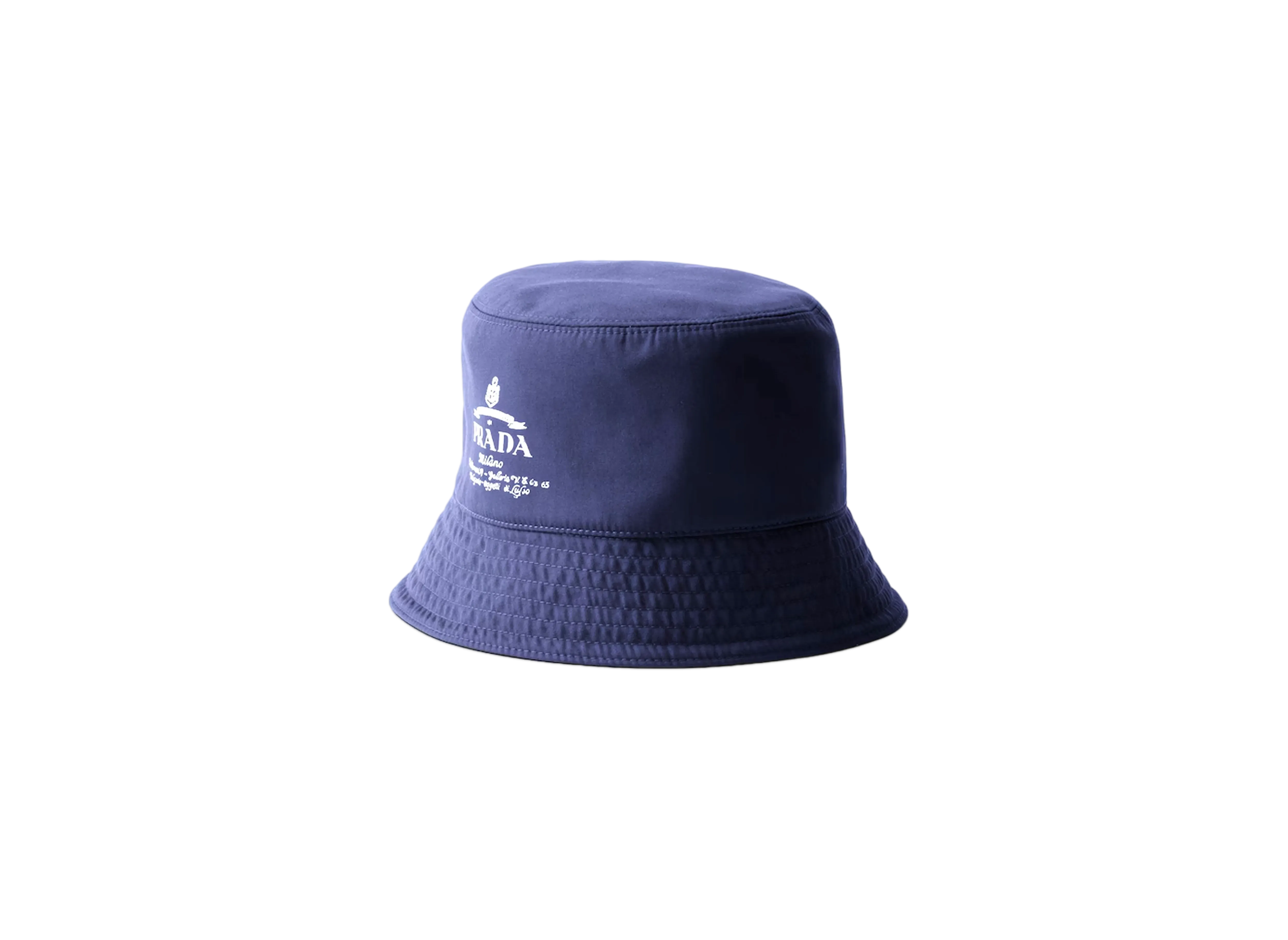 PRADA Reversible Technical Cotton Bucket Hat "Navy/Black"