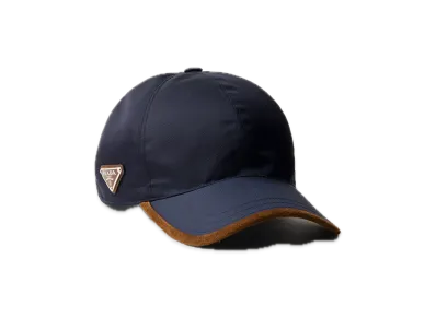 PRADA Re-Nylon Baseball Cap "Blue/Dark Brown"