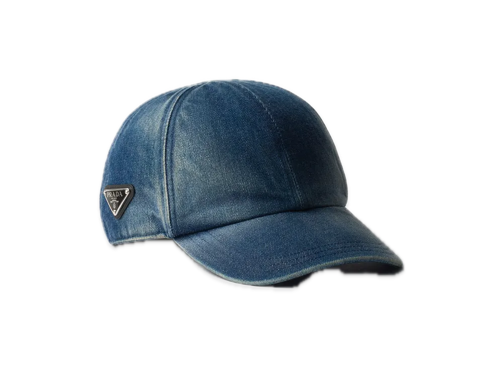 PRADA Denim Baseball Cap "Navy"