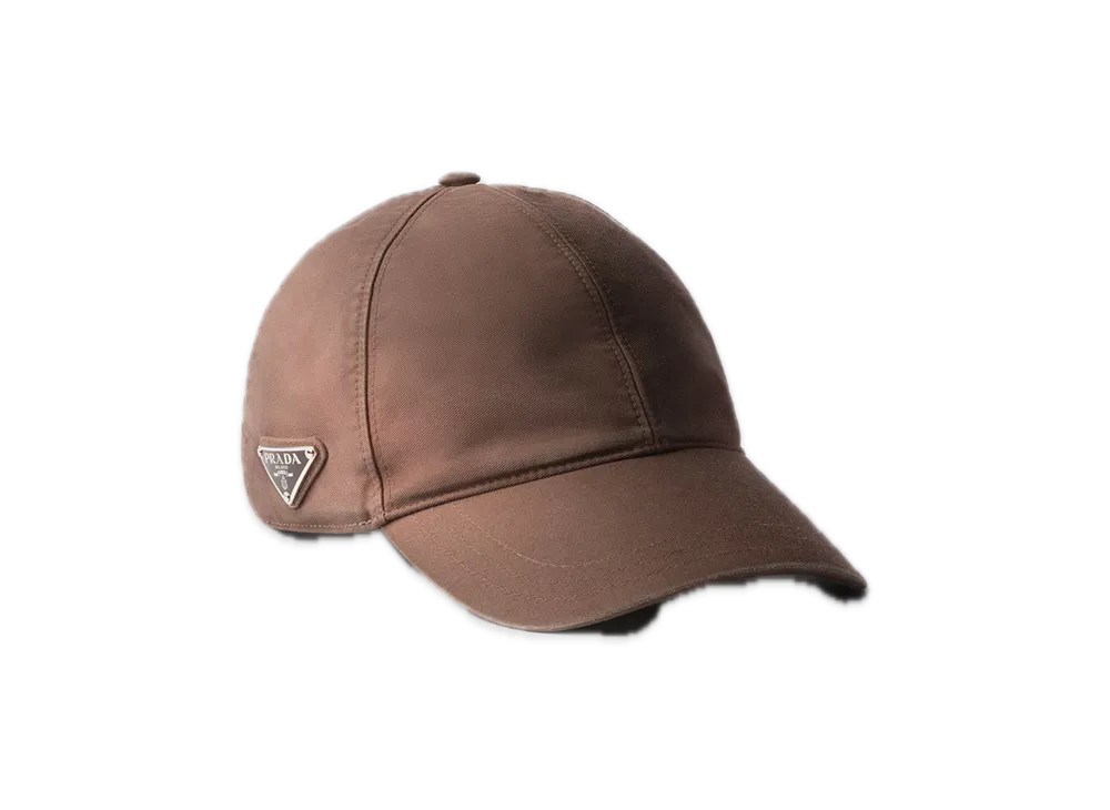 PRADA Cotton Baseball Cap "Dark Brown"