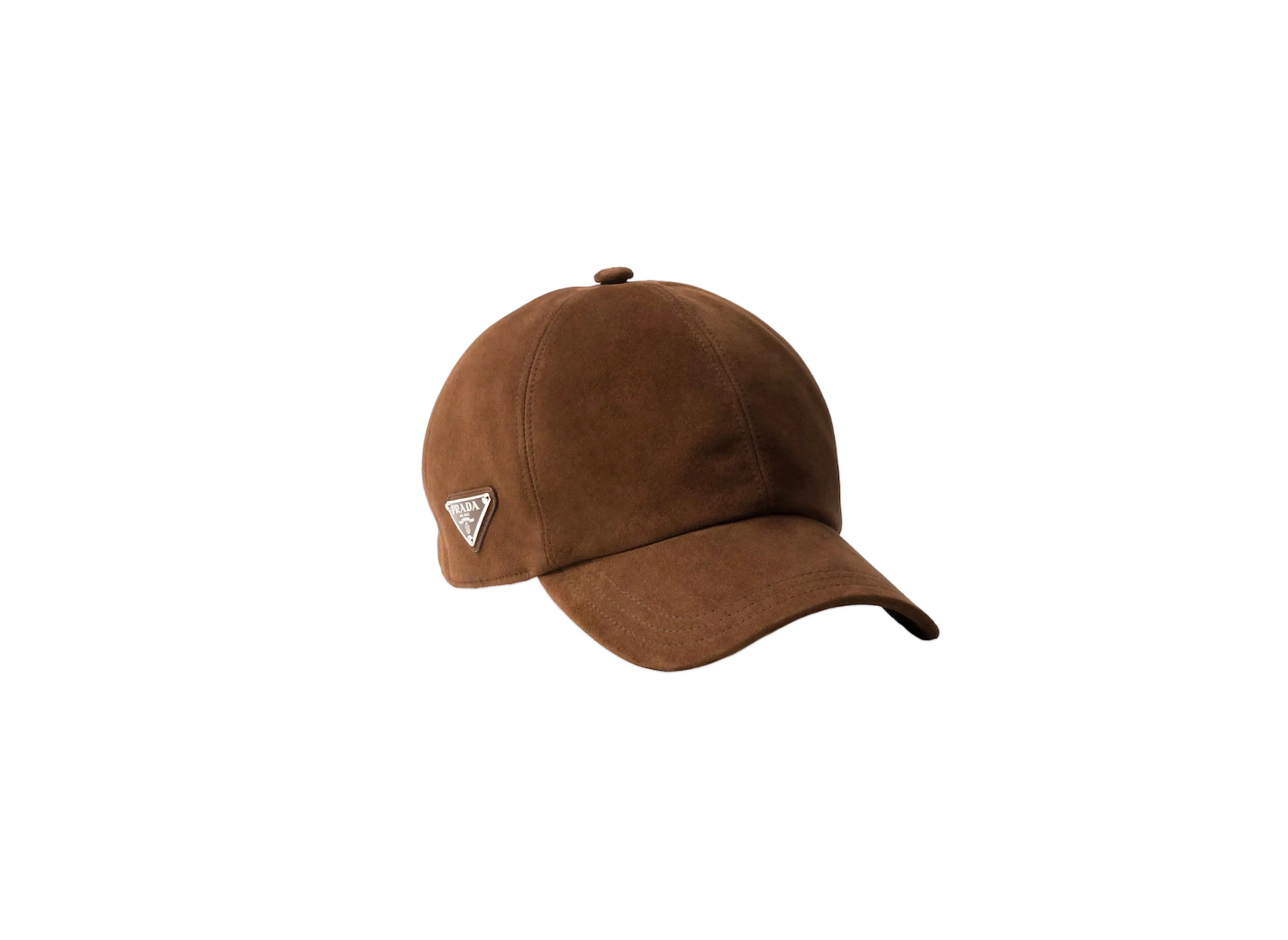 PRADA Suede Baseball Cap "Dark Brown"