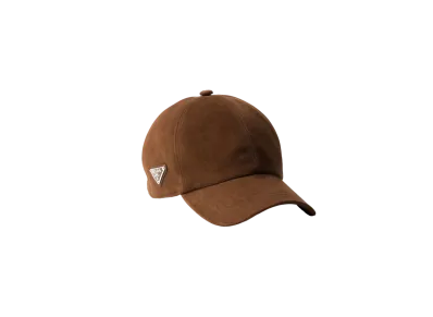 PRADA Suede Baseball Cap "Dark Brown"