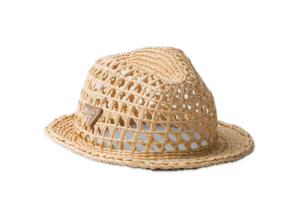 PRADA Crochet Fedora "Natural"