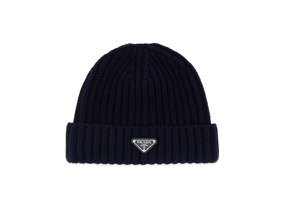 PRADA Wool Beanie Hat "Blue"