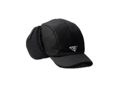 PRADA Re-Nylon x Wool Trapper Hat "Black"