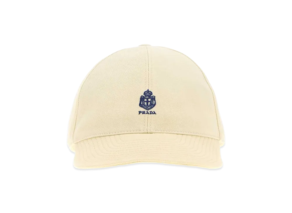 PRADA Cotton Baseball Cap "Beige/Tan"