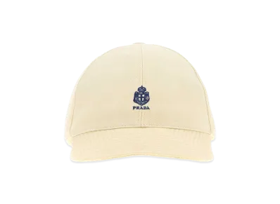 PRADA Cotton Baseball Cap "Beige/Tan"