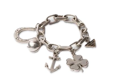 PRADA Metal Charm Bracelet "Gray"