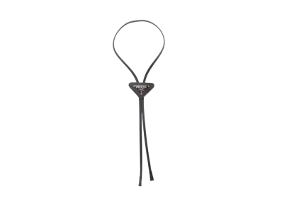 PRADA Saffiano Leather Bolo Tie "Black"