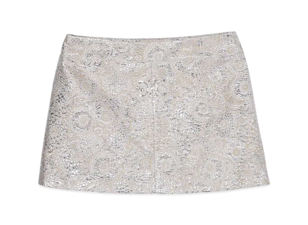 CELINE Mini Skirt "Beige/Argent"