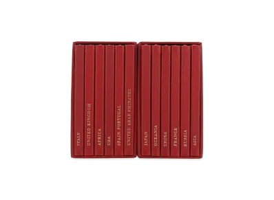 PRADA Leather Notebook Set "Red"