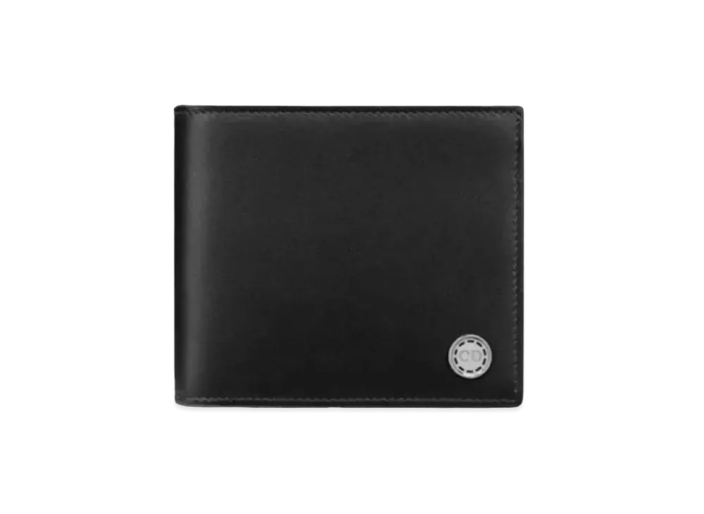 Dior Smooth Cow Leather CD Button Logo Wallet "Black"