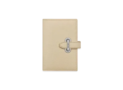 Dior Normandie Vertical Bifold Card Holder Dior Icons Calfskin "Beige"