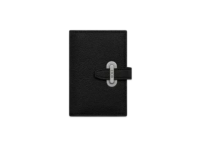 Dior Normandie Vertical Bifold Card Holder Dior Icons Calfskin "Black"