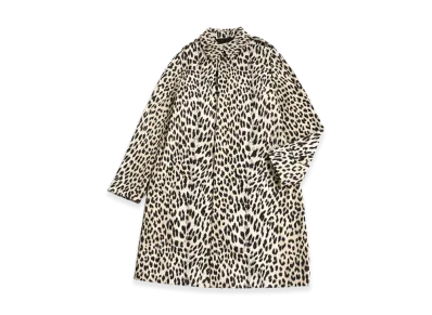 CELINE Leopard Pattern Soutien Collar Coat "Beige"