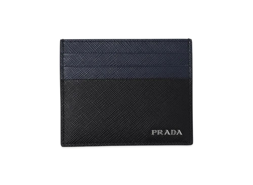 PRADA Card Case "Nero/Baltico"
