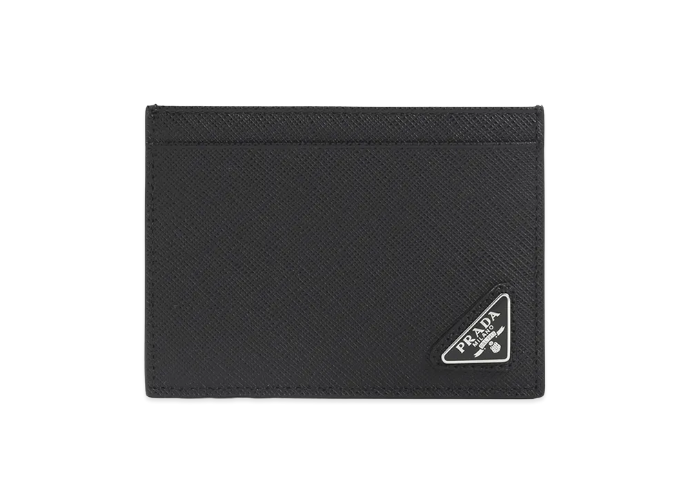 PRADA Calf Leather Card Holder "Black"