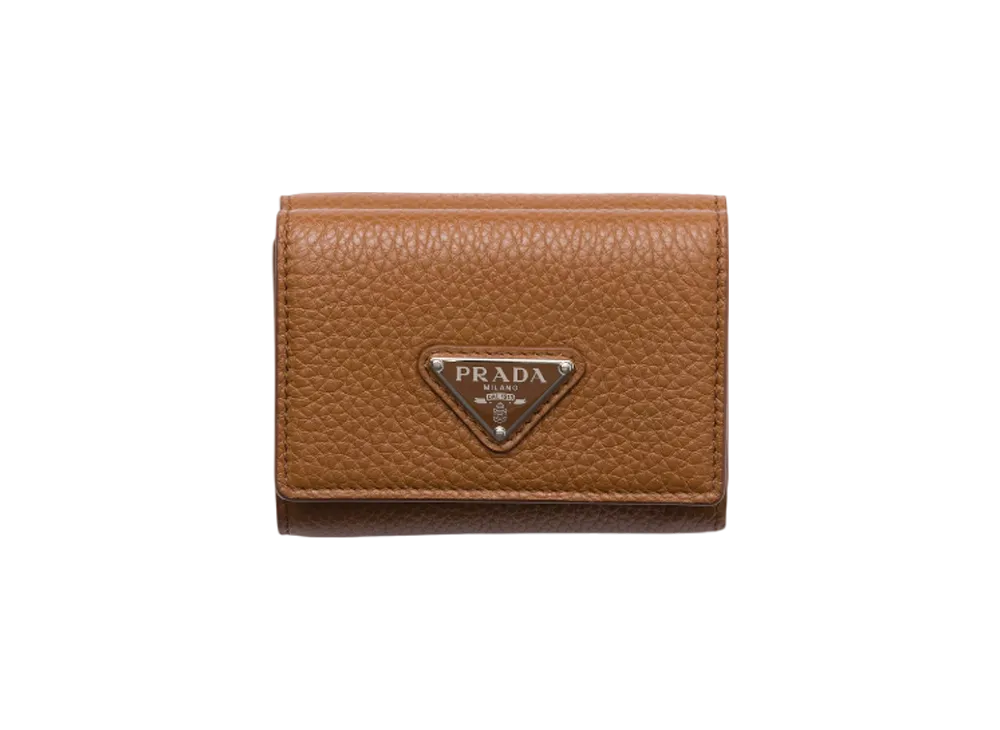 PRADA Vitello Daino Leather Wallet "Cognac"