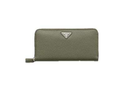 PRADA Vitello Daino Leather Wallet "Green"