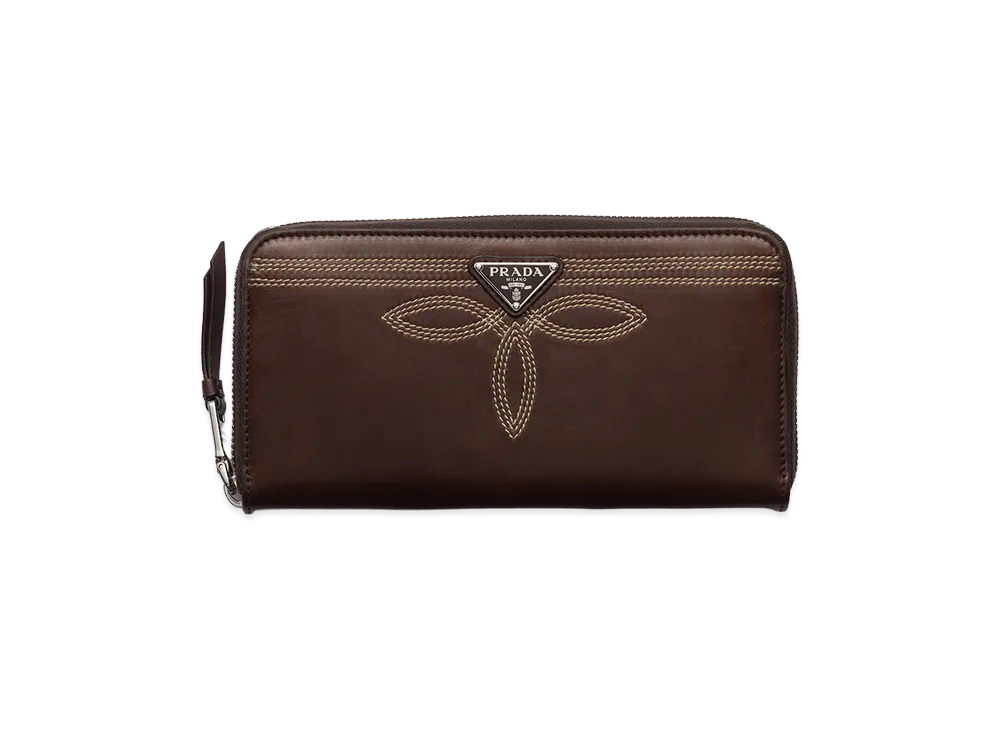 PRADA Nappa Leather Wallet "Sienna Brown"