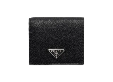 PRADA Leather Wallet "Black/Loden Green"