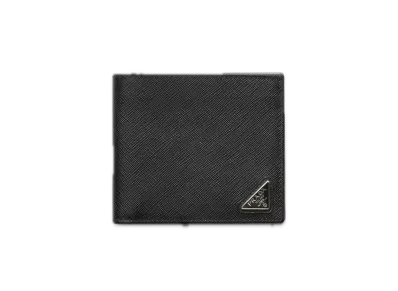 PRADA Saffiano Triangle Wallet "Black"