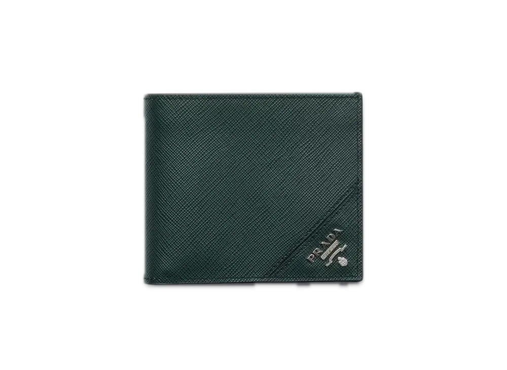 PRADA Saffiano Leather Wallet "Dark Green"