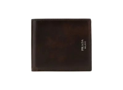 PRADA Leather Wallet "Chocolate Brown"