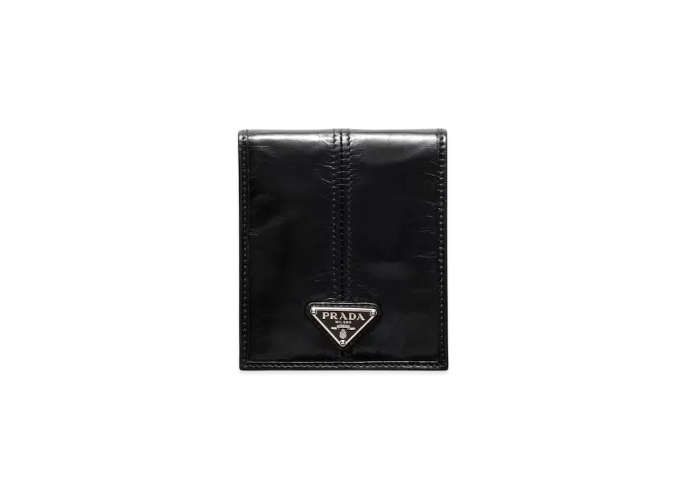 PRADA Re-Nylon and Leather Wallet "Black"