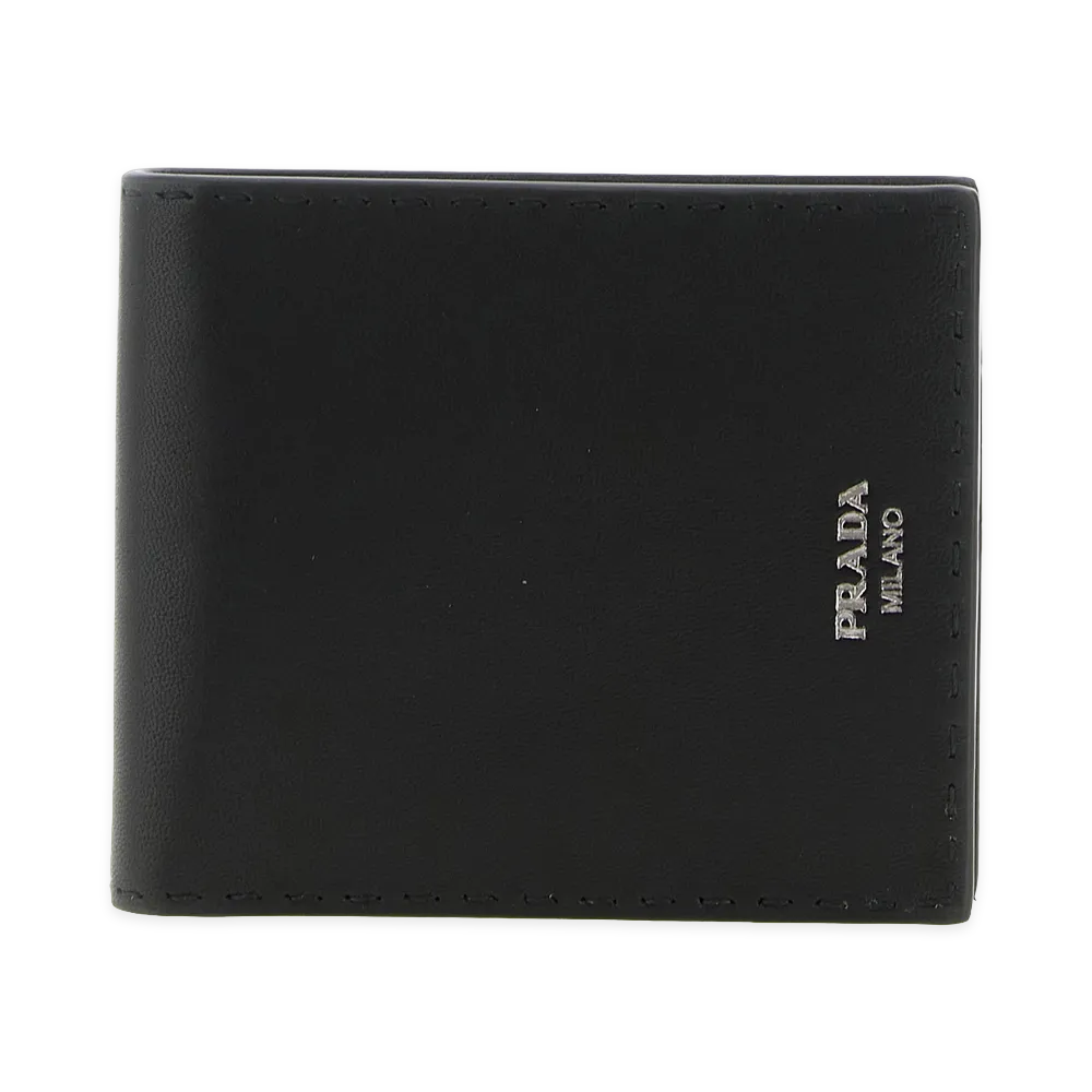 PRADA Leather Wallet "Black/Antiqued"