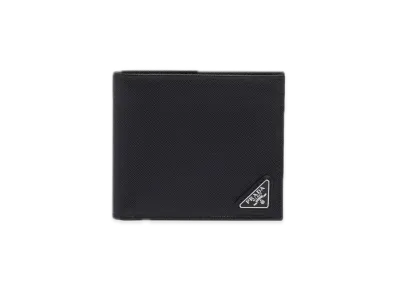 PRADA Saffiano Leather Wallet with Coin Purse "Black"