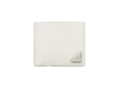 PRADA Saffiano Leather Wallet with Coin Purse "White"