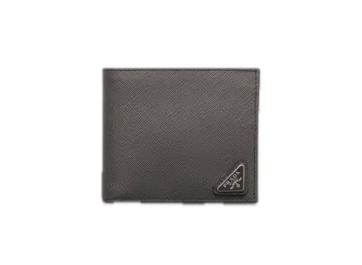 PRADA Saffiano Leather Wallet with Coin Purse "Gray"