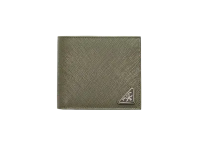 PRADA Saffiano Leather Wallet with Coin Purse "Green"