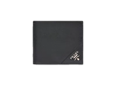 PRADA Saffiano Leather Wallet with Coin Purse "Black"
